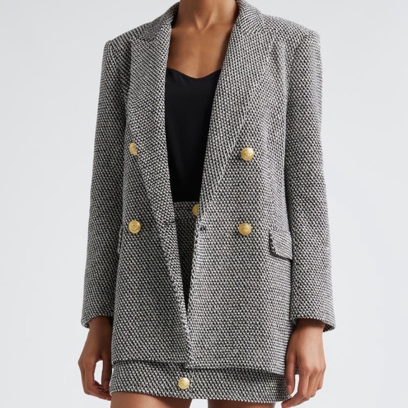 L'AGENCE Jackets & Blazers - NEW L’agence Riva Double Breasted Knit Blazer